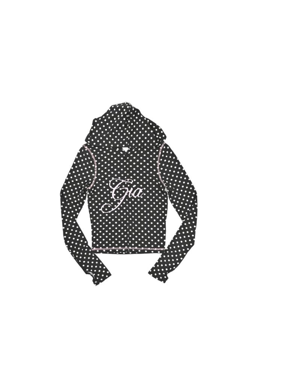 I.AM.GIA Blare Hoodie in Black Polka Dot